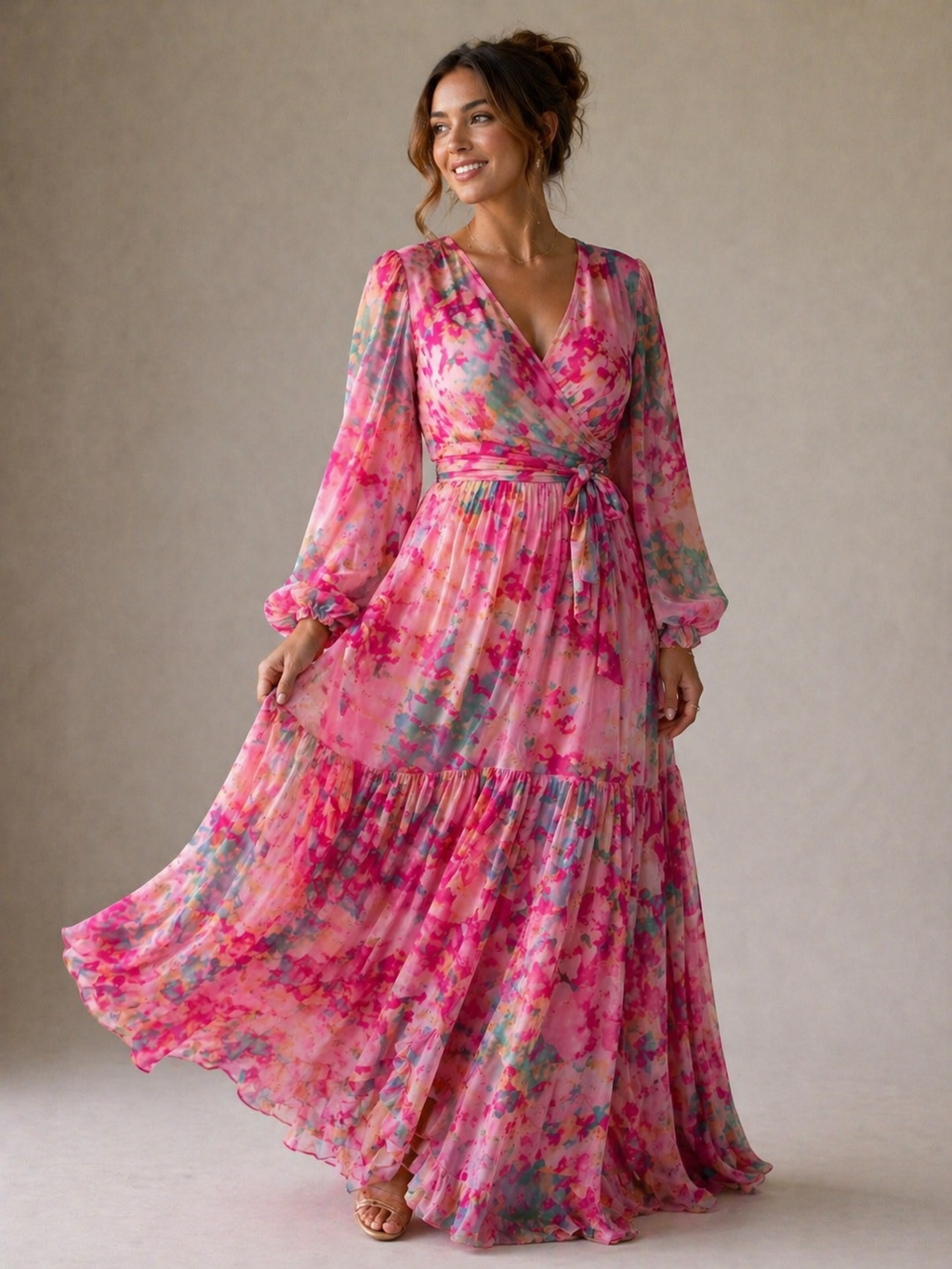 Violet & Grace™ | Wrap Dress with Floral Print