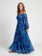 Violet & Grace™ | Off Shoulder Floral Maxi Dress
