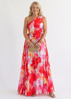 Violet & Grace™ | Vibrant Tropical Evening Dress