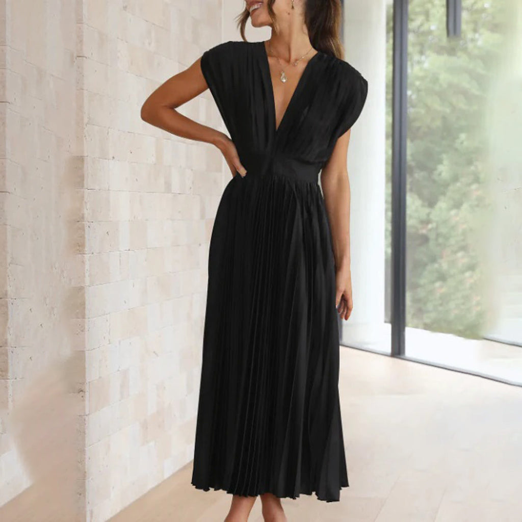 Violet & Grace™ | Timeless Pleated Midi Dress